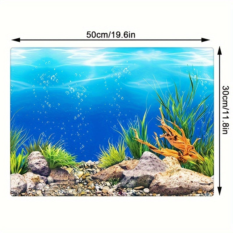 Double-Sided Fish Tank Background Paper – 3D Aquarium Decorative Wallpaper