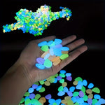 100pcs Glow-in-the-Dark Pebbles – Luminous Aquarium & Garden Decorative Stones