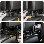 Car Seat Hidden Hook with Rear Cell Phone Holder | Car Accessories | - Shoppix