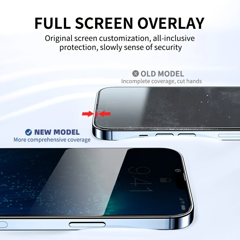 5-Pack 9H Hardness Tempered Glass Privacy Screen Protector for iPhone 11/12/13/14/15/16 Series - Anti-Spy Glossy Shield