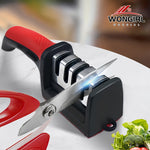 4-Stage Kitchen Knife Sharpener – Diamond, Ceramic & Tungsten Steel Blades for Precision Sharpening