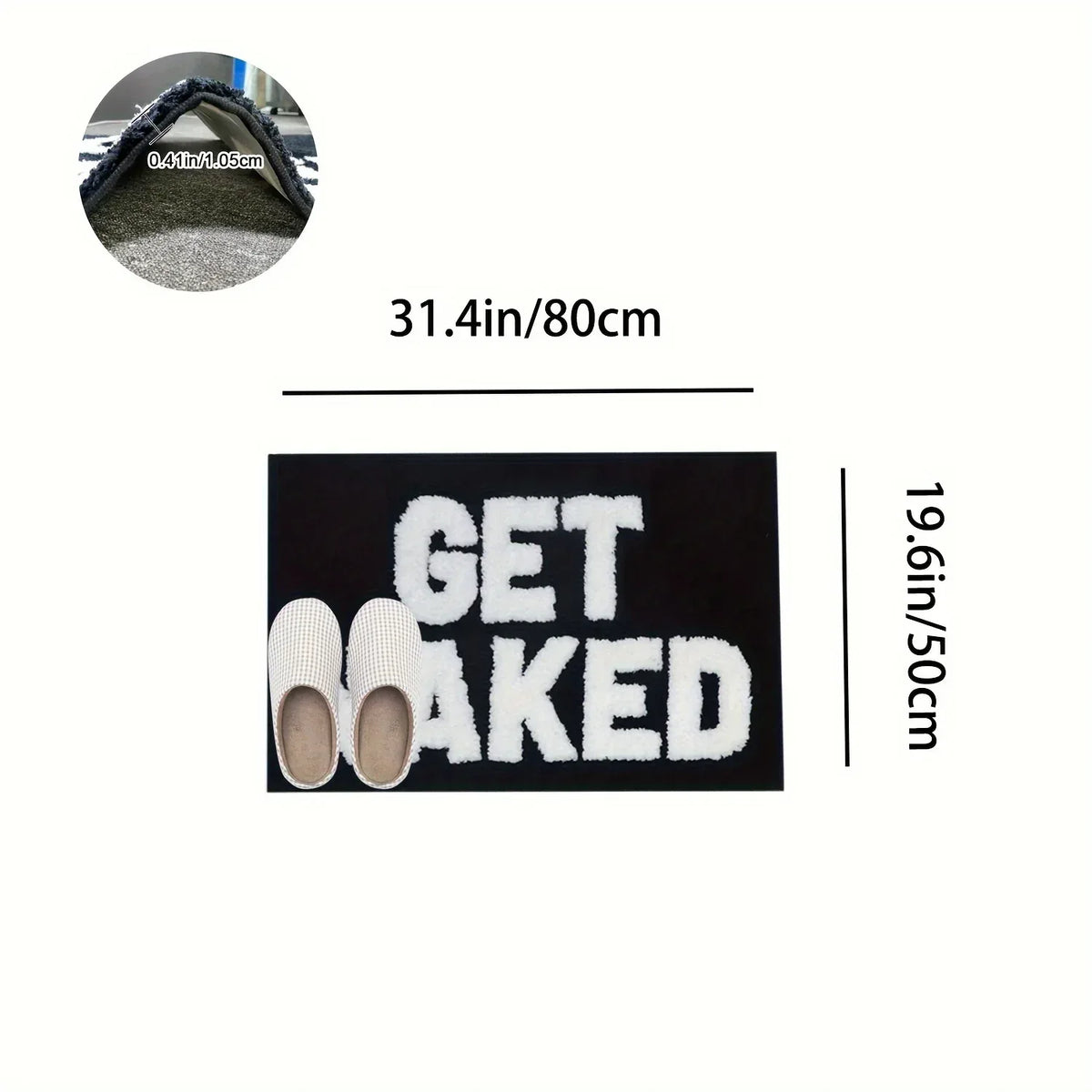 "Get Naked" Bath Mat | Rugs & Mats | - Shoppix