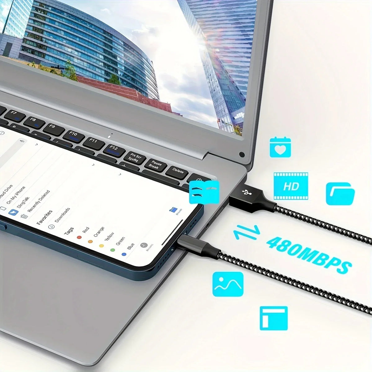 Schnellladekabel für das iPhone mit geflochtenem Nylonband – Bleiben Sie immer und überall verbunden | Ladekabel|