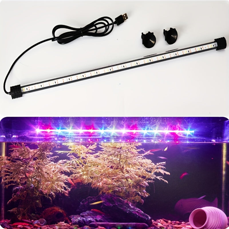 Aquarium LED Submersible Light – USB Diving Atmosphere Lamp for Fish Tanks (17-47cm)