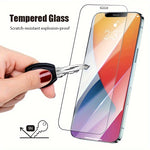 3 hochauflösende Displayschutzfolien aus gehärtetem Glas für iPhone 11, 12, 13, 14, 15, 16 Pro Max, 14, 15, 16 Plus