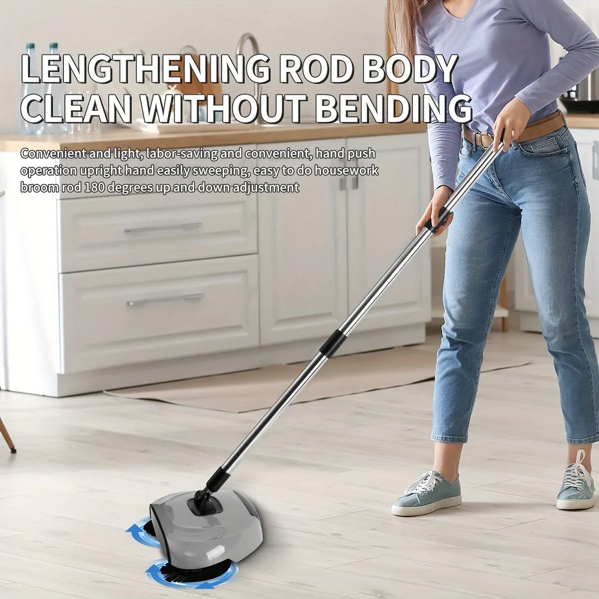 3-in-1 Multifunctional Hand Push Sweeper | Cleaning Supplies | - Shoppix