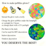 100pcs Glow-in-the-Dark Pebbles – Luminous Aquarium & Garden Decorative Stones