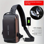 Stylish Anti-Theft Shoulder Bag with USB Charging Port for Men | Bags and Luggage | - Shoppix