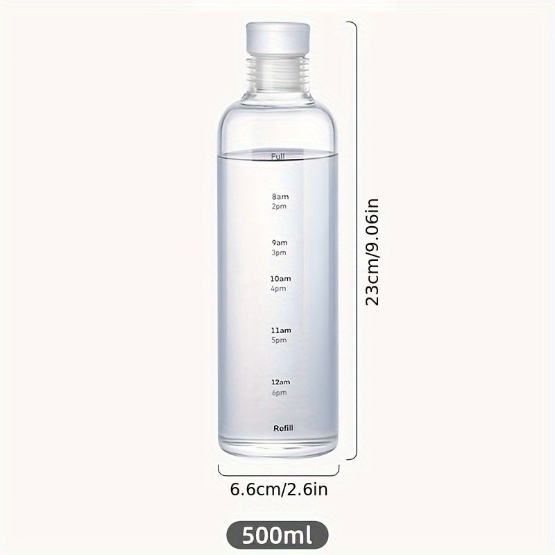Stay On Schedule: Large Capacity PC Plastic Water Bottle with Time Marker | Drinkware | - Shoppix