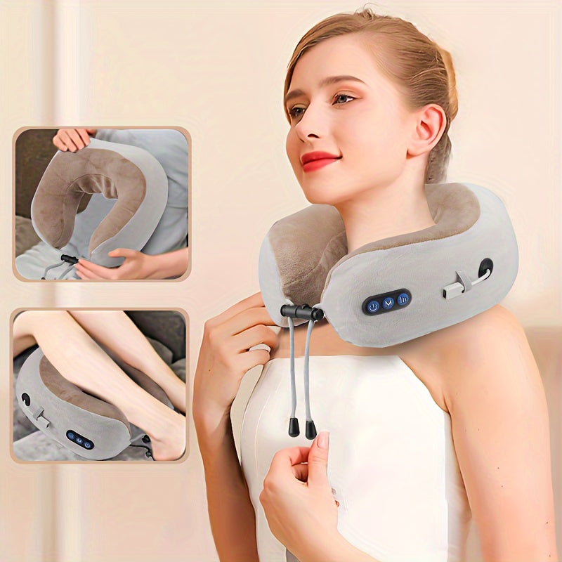 Relaxing Journey: Electric U-shaped Neck Massager Pillow | Massagers | - Shoppix