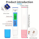 4-in-1 Digital Water Quality Tester – PH, EC, TDS, & Temperature Monitor with LCD Backlight