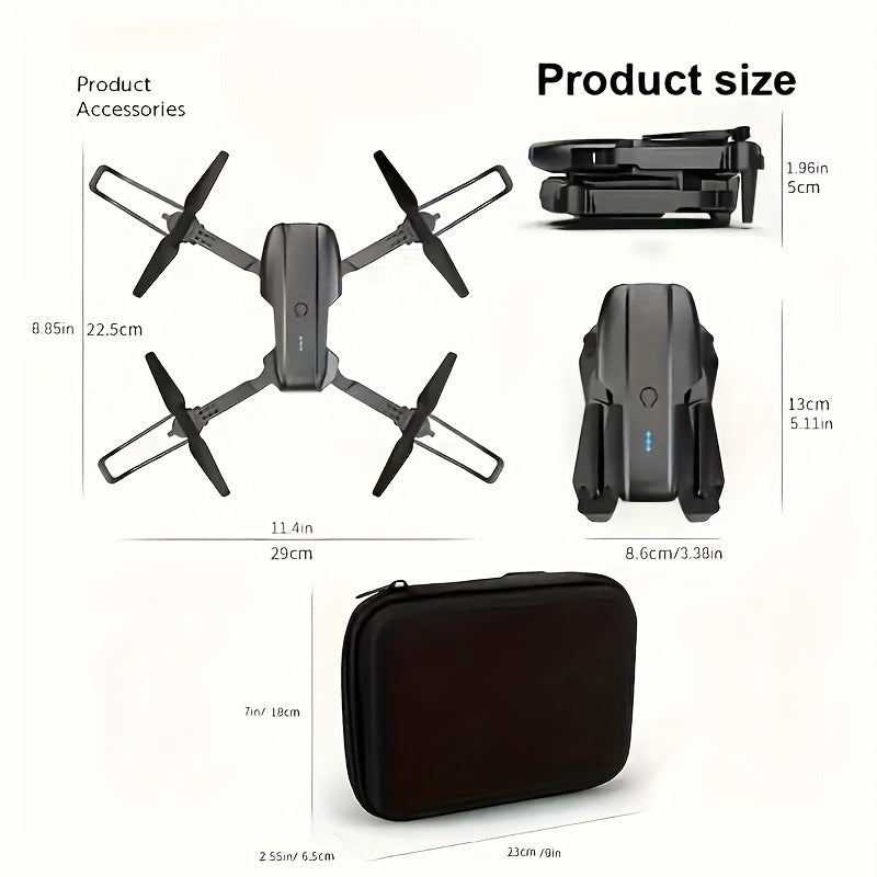 Professionelle RC-Drohne E99 K3 mit Doppelkamera, doppelt faltbar, mit Fernbedienung zur Höhenhaltung, Weihnachtsgeschenk für den Innen- und Außenbereich