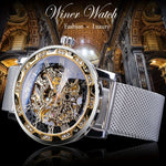 Elevate Your Style with the Men's Fashion Rhinestone Mechanical Watch | Men Watches| - Shoppix