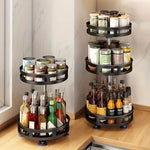 Efficient Countertop Organization: Rotatable Kitchen Seasoning Rack | Storage Organization | - Shoppix