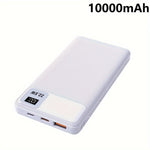 10/20000mAH Fast Charge Power Pack - LED Display & Multi-Port | Charging Accessories| - white / 10000mAh