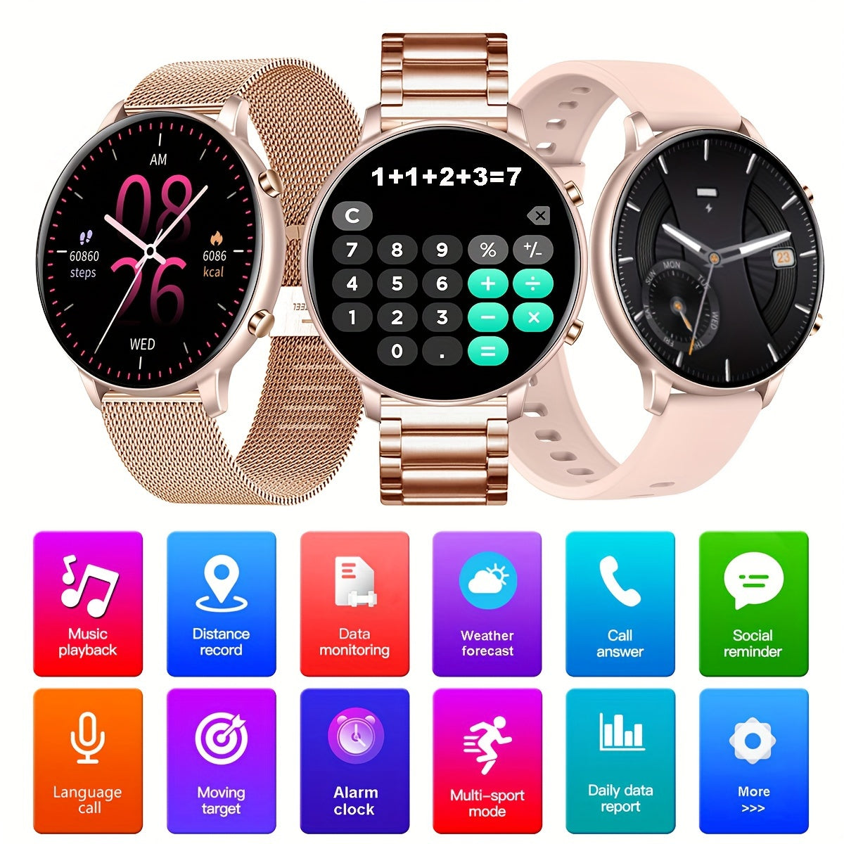 Women's Smart Watch with Wireless Calling and HD Touch Screen | Women Watches| - Shoppix