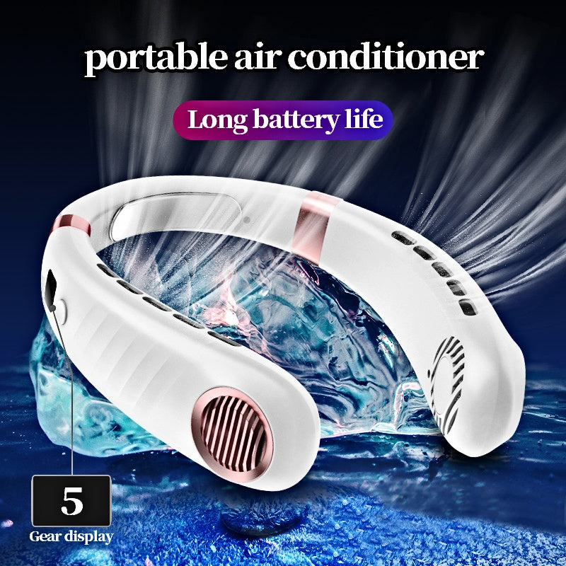 Stay Cool Anywhere: Hanging Neck Cooling Fan with Ultra Long Battery Life | Summer Gadgets | - Shoppix