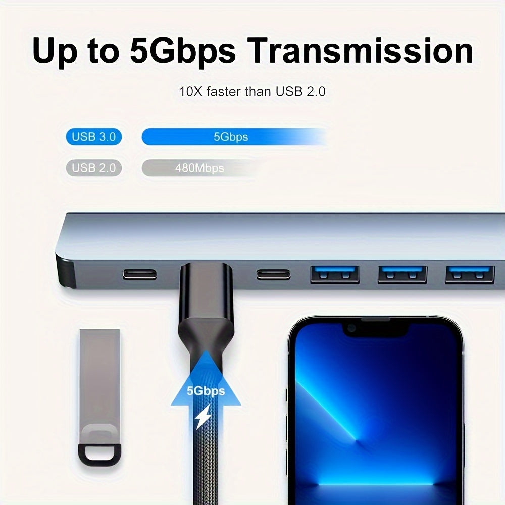 Versatile USB C Hub with Docking Station for MacBook and Other Devices | Electronics | Computer & Laptop Accessories - Shoppix