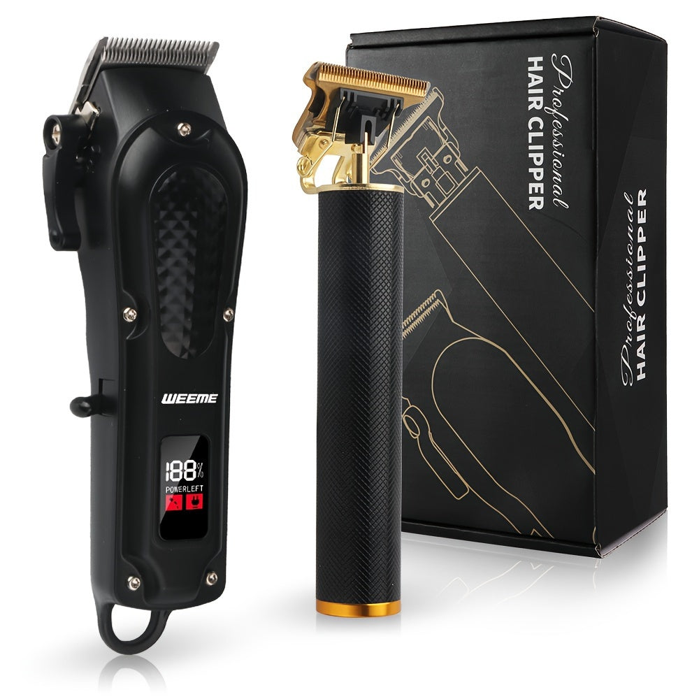 Precision Hair Clippers Set: Achieve Salon-Quality Haircuts at Home | Grooming Gadgets| - Shoppix