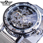 Elevate Your Style with the Men's Fashion Rhinestone Mechanical Watch | Men Watches| - Shoppix
