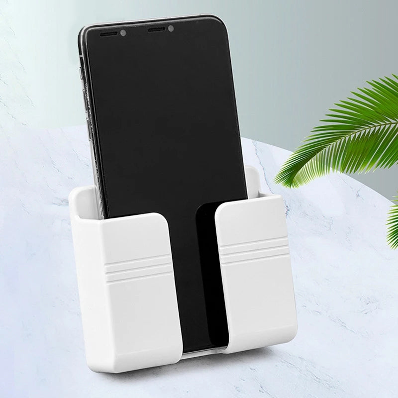 Versatile Wall-Mounted Organizer: Phone Charging Stand and Remote Control Storage Box | Stands & Other Accessories | - Shoppix