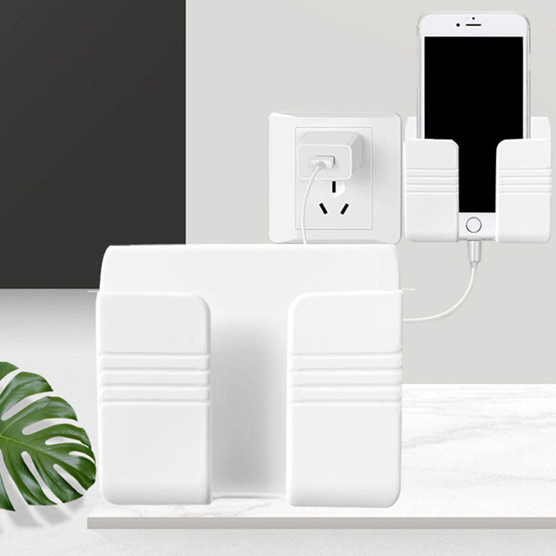 Versatile Wall-Mounted Organizer: Phone Charging Stand and Remote Control Storage Box | Stands & Other Accessories | - Shoppix