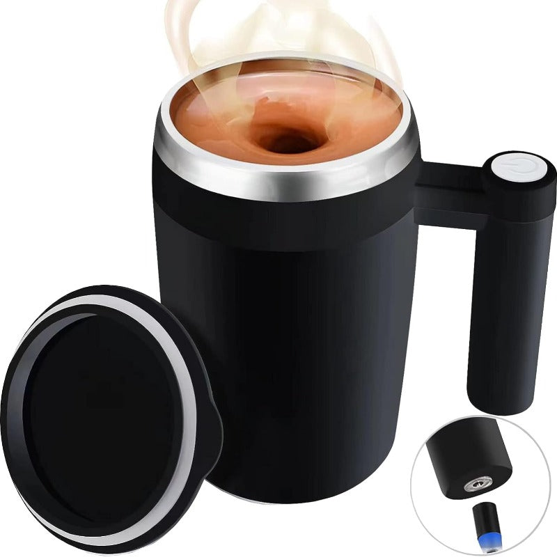 Ultimate Convenience: Rechargeable Self-Stirring Coffee Mug (14oz) | Drinkware | - Shoppix