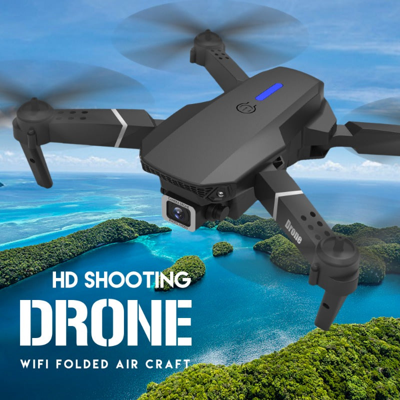 KBDFA E88 Drohne HD WIFI Hubschrauber HD Kamera Höhe Halten RC Faltbarer Quadrocopter Dron Hindernisvermeidung UAV