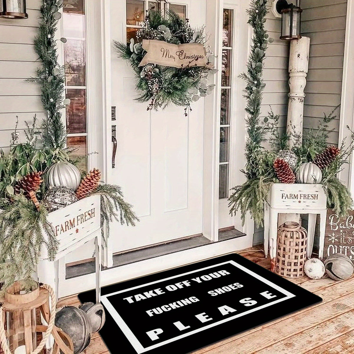 Funny Phrase Pattern Welcome Doormat | Rugs & Mats | - Shoppix