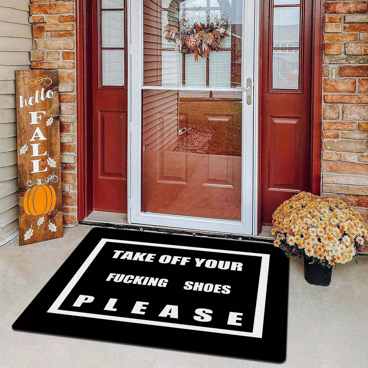 Funny Phrase Pattern Welcome Doormat | Rugs & Mats | - Shoppix