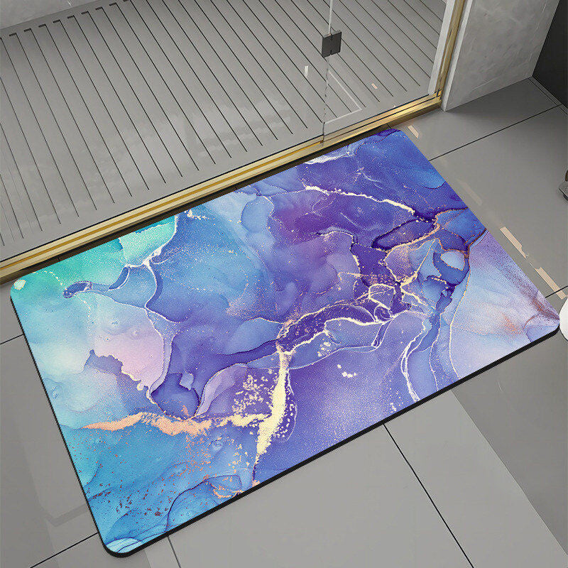 Modern Marble Printed Bathroom Floor Mat | Rugs & Mats | - Shoppix