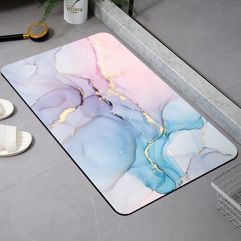 Modern Marble Printed Bathroom Floor Mat | Rugs & Mats | - Shoppix