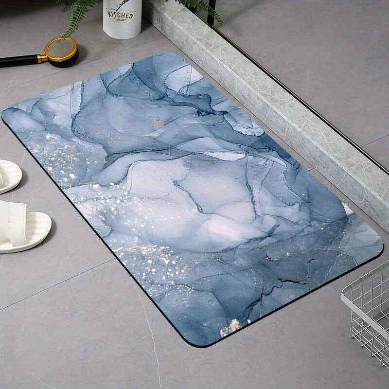 Modern Marble Printed Bathroom Floor Mat | Rugs & Mats | - Shoppix