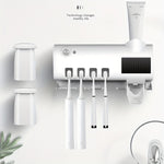Hygienic Bathroom Companion: Smart Toothbrush Sanitizer and Holder | Bathroom Accessories | - Shoppix