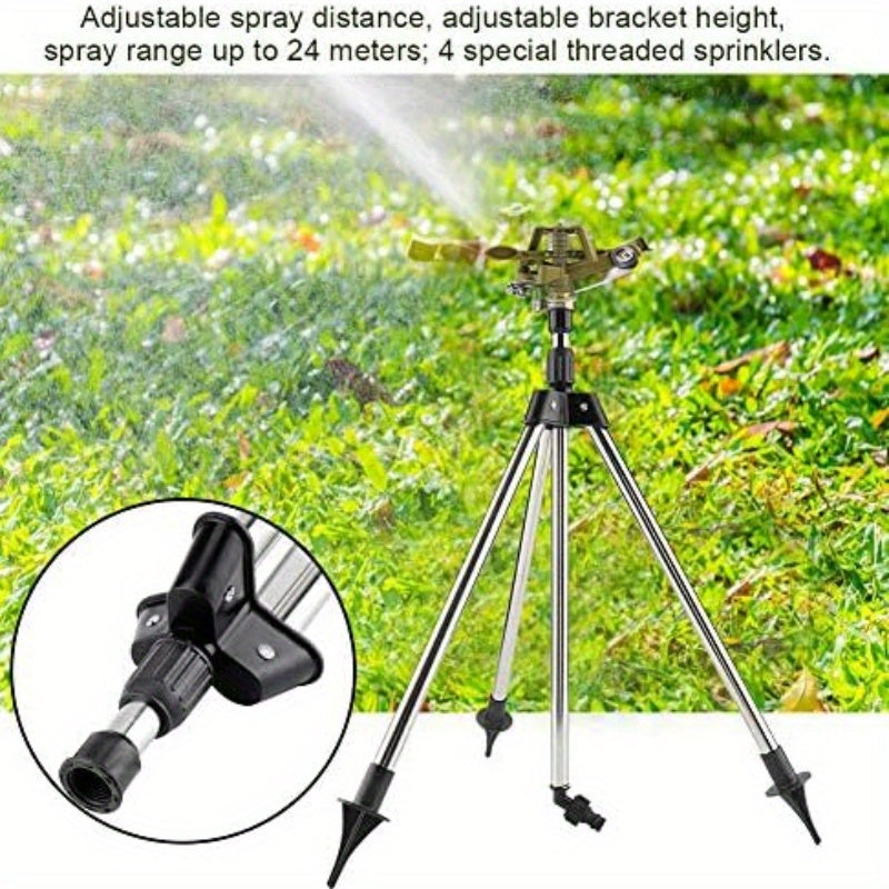 Convenient Tripod Sprinkler Set for Effortless Lawn and Garden Watering | Gardening Equipment | - Shoppix