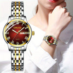 Elegant Waterproof Women's Quartz Watch with Luminous Dial | Women's Watches | - Shoppix