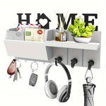 Rustic Wall-Mounted Key Holder with Mail Sorter: Organize and Decorate in Style | Decoration Items | - Shoppix