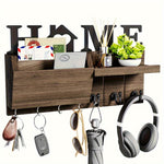 Rustic Wall-Mounted Key Holder with Mail Sorter: Organize and Decorate in Style | Decoration Items | - Shoppix