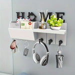 Rustic Wall-Mounted Key Holder with Mail Sorter: Organize and Decorate in Style | Decoration Items | - Shoppix