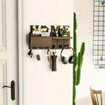 Rustic Wall-Mounted Key Holder with Mail Sorter: Organize and Decorate in Style | Decoration Items | - Shoppix