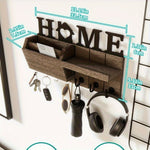 Rustic Wall-Mounted Key Holder with Mail Sorter: Organize and Decorate in Style | Decoration Items | - Shoppix