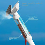 1 Set, 2-in-1-Glaswischer zum Schaben und Waschen, Hochhausfensterreinigung, doppelseitige Fensterglas-Bodenreinigungsschaberbürste, Fensterabzieher, Wasserabzieher, Auto-Windschutzscheibenschaber, Haushaltsschaber, Reinigungsmittel, Reinigungswerkzeug 