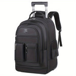 Multi-Layer Trolley Travel Backpack with Wheels | Luggage Bag | - Shoppix