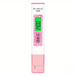 4-in-1 Digital Water Quality Tester – PH, EC, TDS, & Temperature Monitor with LCD Backlight