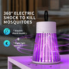 Lampe anti-moustiques portable à LED UV - Répulsif à insectes à 360 °, rechargeable par USB avec batterie de 800 mAh, non toxique, comprend un crochet pour une utilisation intérieure et extérieure