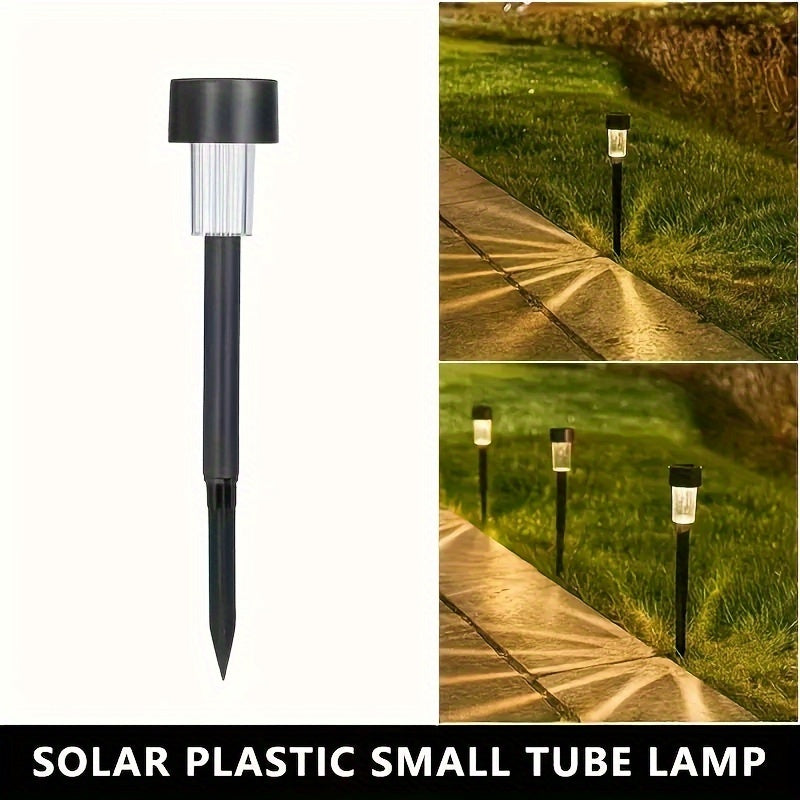 10pcs Solar Pathway Lights Kit - Energy-Efficient, Wireless, Semi-Embedded Design for Patio, Lawn, Garden, and Driveway