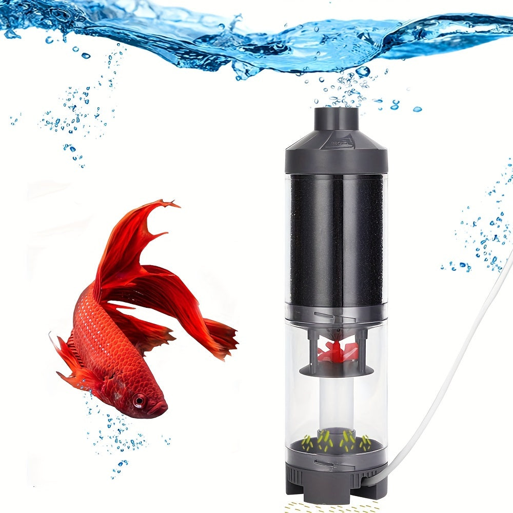 Silent Transparent Fish Tank Cleaner - Fully Transparent Fish Waste Collector, Aquarium Sewage Collector With Automatic Cleaning Filter