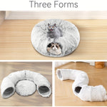 Plush Foldable Cat & Dog Tunnel Bed - Cozy Indoor Playground | Pets Accessories|