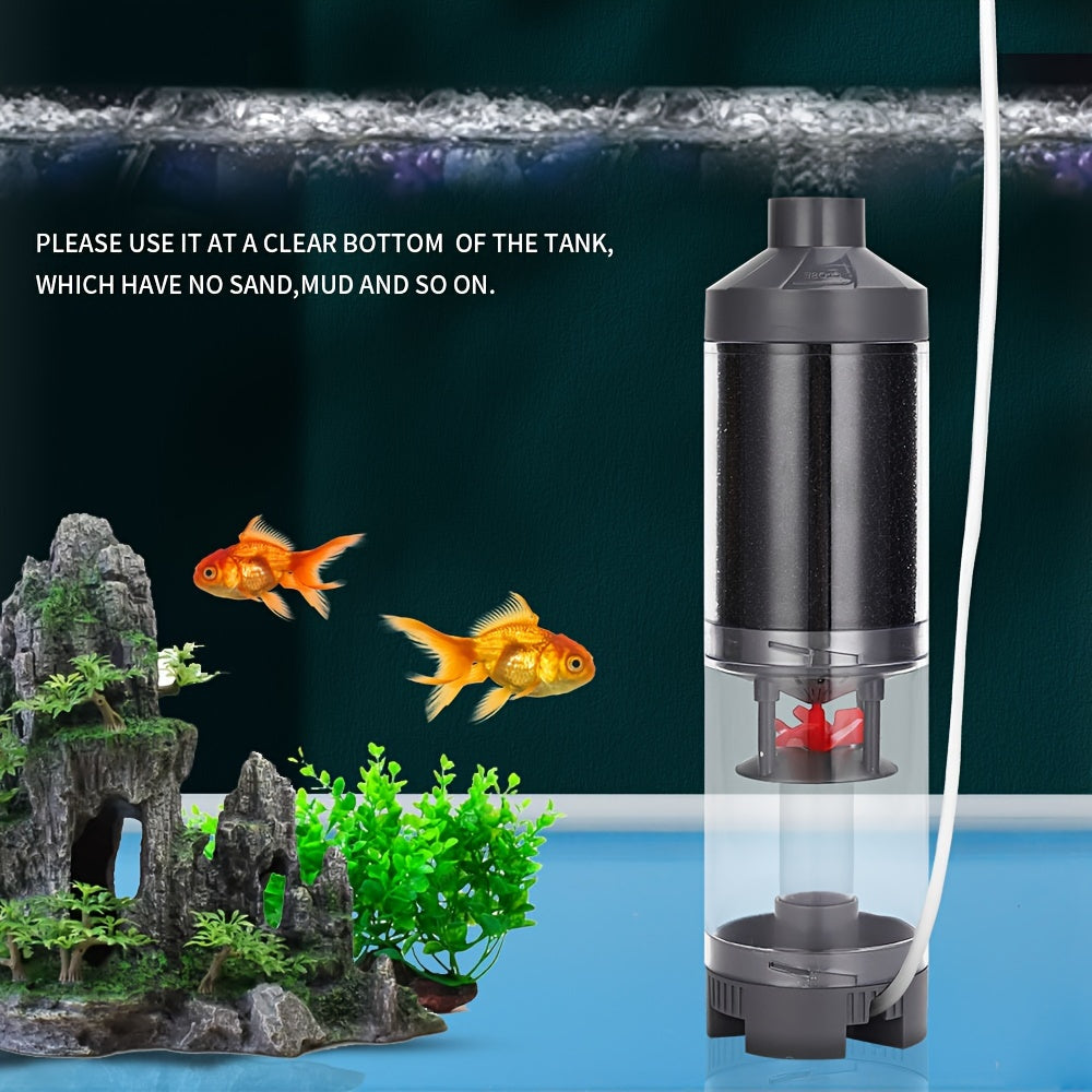 Silent Transparent Fish Tank Cleaner - Fully Transparent Fish Waste Collector, Aquarium Sewage Collector With Automatic Cleaning Filter