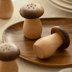 1pc Toothpick Dispenser, Toothpick Holder, Black Walnut Wood Mushroom Shaped Toothpick Box, Kitchen Supplies